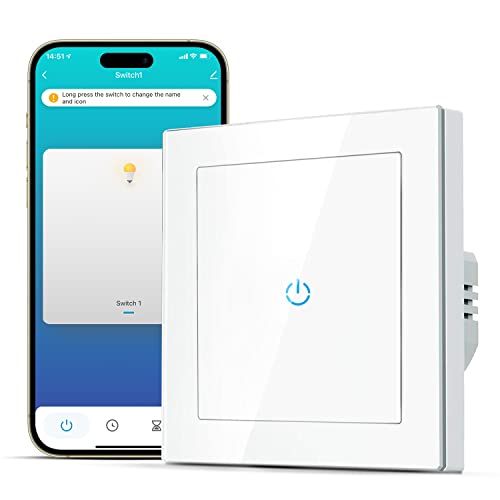 SMARTERCURRY Smart WLAN Lichtschalter 1 Fach...
